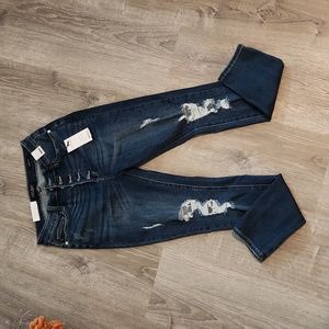 NWT Judy Blue dark wash high rise button fly skinny jeans